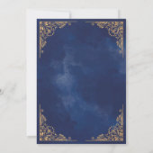 金ゴールド枠華美ブルーイスラム式 招待状 (裏面)