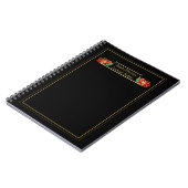 金ゴールド枠華美付き赤フローラ ノートブック (左側)