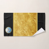 金ゴールド枠飛んでいる付きカモメ バスタオルセット (ハンドタオル)