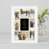 金ゴールド枠6フォトギャラリークリスマス 箔シーズンカード (立ち正面)