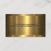 金ゴールド枠 |メタリックモダン金ゴールド 名刺 (裏面)