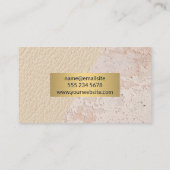 金ゴールド枠 |レザー |グランギーのテクスチャ 名刺 (裏面)