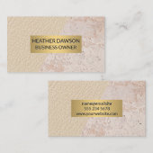 金ゴールド枠 |レザー |グランギーのテクスチャ 名刺 (正面/裏面)