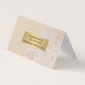 金ゴールド枠 |レザー |グランギーのテクスチャ 名刺 (裏面)