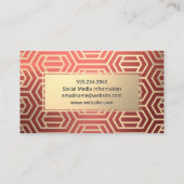 金ゴールド枠 | レッドメタリックブラシ 名刺 (裏面)