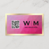 金ゴールド枠 | 幾何学模様 | QRコード名刺 名刺 (正面)