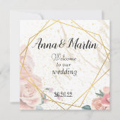 金ゴールド枠 招待状 (正面)