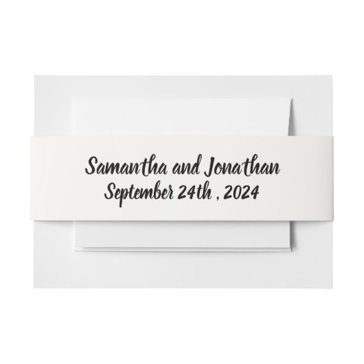 金ゴールド枠(花かわいらし付き) 招待状ベリーバンド (正面例)