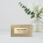 金ゴールド枠 |金ゴールドメタリック鋼パターン 名刺 (スタンド正面)