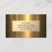 金ゴールド枠 | 金ゴールド金属 名刺 (裏面)