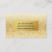 金ゴールド枠 |金色のテクスチャの背景 名刺 (裏面)