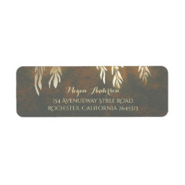 金ゴールド柳結婚枝 ラベル