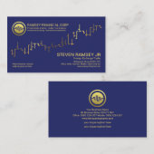 金ゴールド株フェイク式取引グラフ指数Forex Dealer 名刺 (正面/裏面)