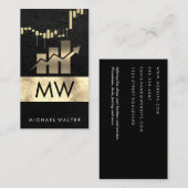 金ゴールド株価チャート| レザー | グラフ 名刺 (正面/裏面)