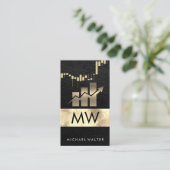 金ゴールド株価チャート| レザー | グラフ 名刺 (スタンド正面)