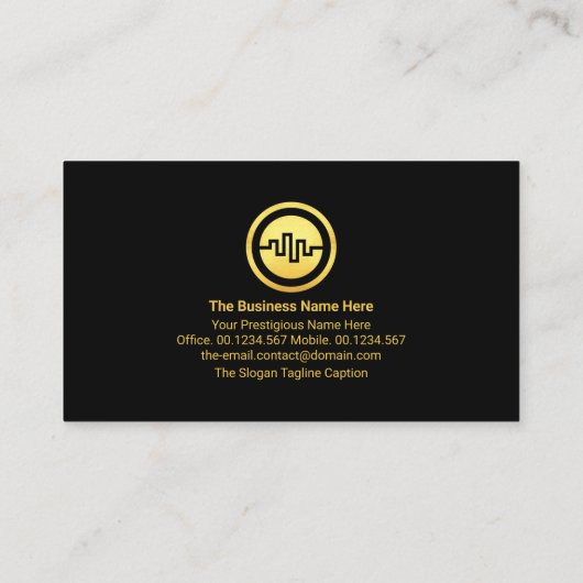 金ゴールド株価上昇傾向グラフ 名刺 (裏面)