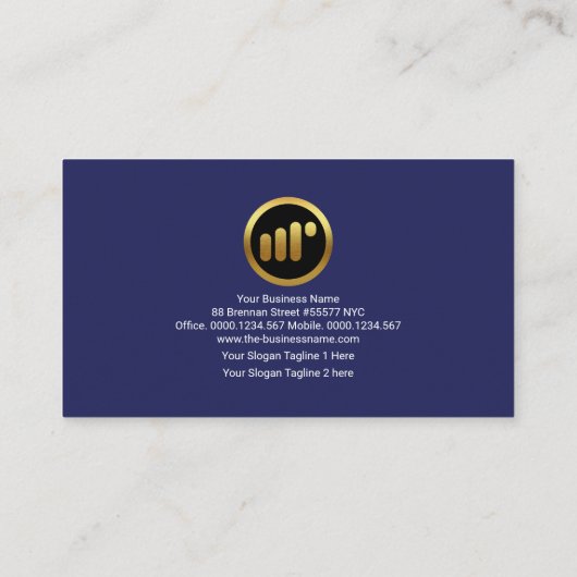 金ゴールド株式グラフ金融投資顧客 名刺 (裏面)