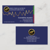 金ゴールド株式グラフ金融投資顧客 名刺 (正面/裏面)