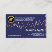 金ゴールド株式グラフ金融投資顧客 名刺 (正面)