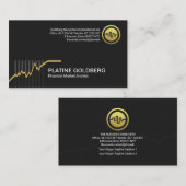 金ゴールド株式共有市場グラフマネーマーケット 名刺 (正面/裏面)