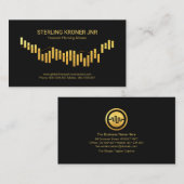 金ゴールド株式共有市場指数グラフ財務 名刺 (正面/裏面)