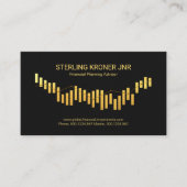 金ゴールド株式共有市場指数グラフ財務 名刺 (正面)