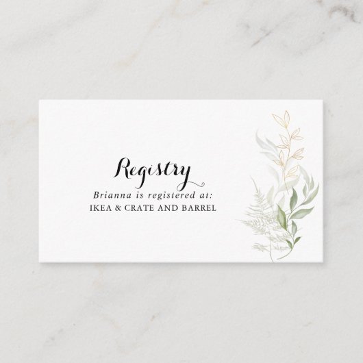 金ゴールド株結婚のギフト原簿 エンクロージャーカード (正面)