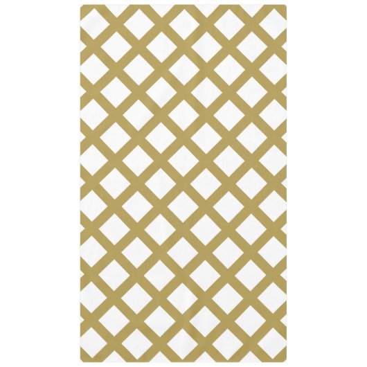 金ゴールド格子 テーブルクロス (正面)