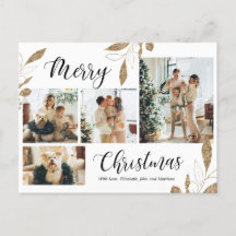 金ゴールド植物エレガント学4フォトコラージュクリスマス