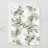 金ゴールド植物ユーカリエレガントスサークル秋 招待状 (裏面)