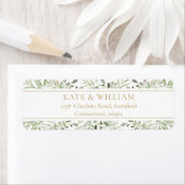 金ゴールド植物緑化差出人住所 ラベル (インサイチュ)