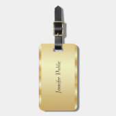 金ゴールド検索カスタムテンプレート手書きスクリプト名 ラゲッジタグ (正面縦)