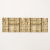 金ゴールド楓の葉パーチメント紙 エレガント ヨガマット (正面(横))