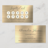 金ゴールド業務用フォイルロイヤリティパンチ ロイヤリティカード (正面/裏面)