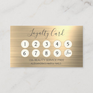 金ゴールド業務用フォイルロイヤリティパンチ ロイヤリティカード