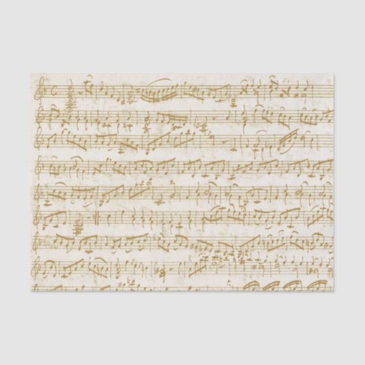 金ゴールド楽譜手書きヴィンテージ 薄葉紙 (正面)