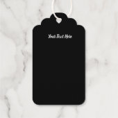 金ゴールド概要イラストレーション抽象芸術リザードオンリーフ ギフトタグ (裏面)