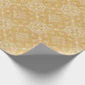 金ゴールド様々な幾何学円の繰り返しマンダラ ラッピングペーパー (角)