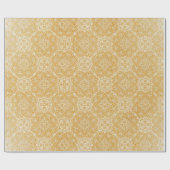 金ゴールド様々な幾何学円の繰り返しマンダラ ラッピングペーパー (フラット)