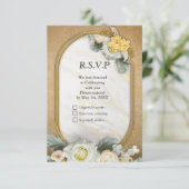 金ゴールド様々な幾何学圏のマンダラ 出欠カード (スタンド正面)