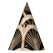 金ゴールド模倣:水彩アートデコ。 パーティーハット (左)