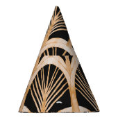 金ゴールド模倣:水彩アートデコ。 パーティーハット (右)