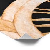 金ゴールド模倣:水彩アートデコ。 ポスター (角)