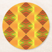 金ゴールド模様 ラウンドペーパーコースター (正面)