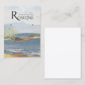 金ゴールド横向絵を描きソフトジュエリー表示 名刺 (正面/裏面)