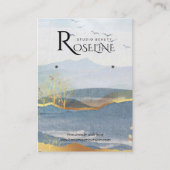 金ゴールド横向絵を描きソフトジュエリー表示 名刺 (正面)