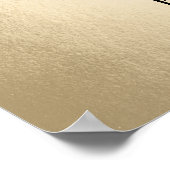 金ゴールド歓迎のサイン結婚の書道スクリプト ポスター (角)