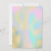 金ゴールド正義尺度ホログラフィック卒業パーティー 招待状 (裏面)