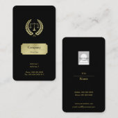 金ゴールド正義尺度 名刺 (正面/裏面)