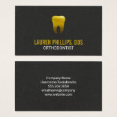 金ゴールド歯アイコン |歯科 (正面&裏面)